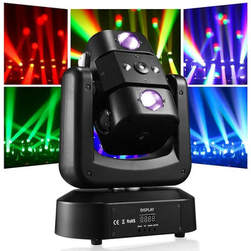 150W RGBW Arm Moving Head Light DMX512 8x10W Beam LED Stage Light Strobe Projector for KTV Dance Hall Bar Disco