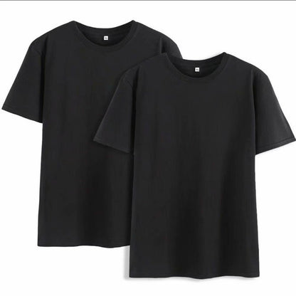 180G Cotton Summer Men's Short-Sleeved T-Shirt, Men's Round Neck Cultural Shirt