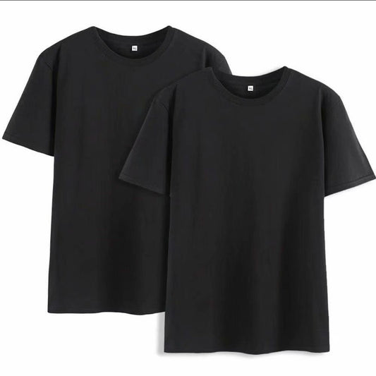 180G Cotton Summer Men's Short-Sleeved T-Shirt, Men's Round Neck Cultural Shirt